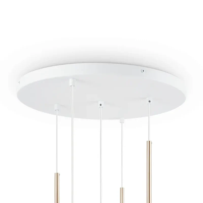 Pendelleuchte – Gold Ton, Glas Schirm, Runde Form - Basic form | Maytoni