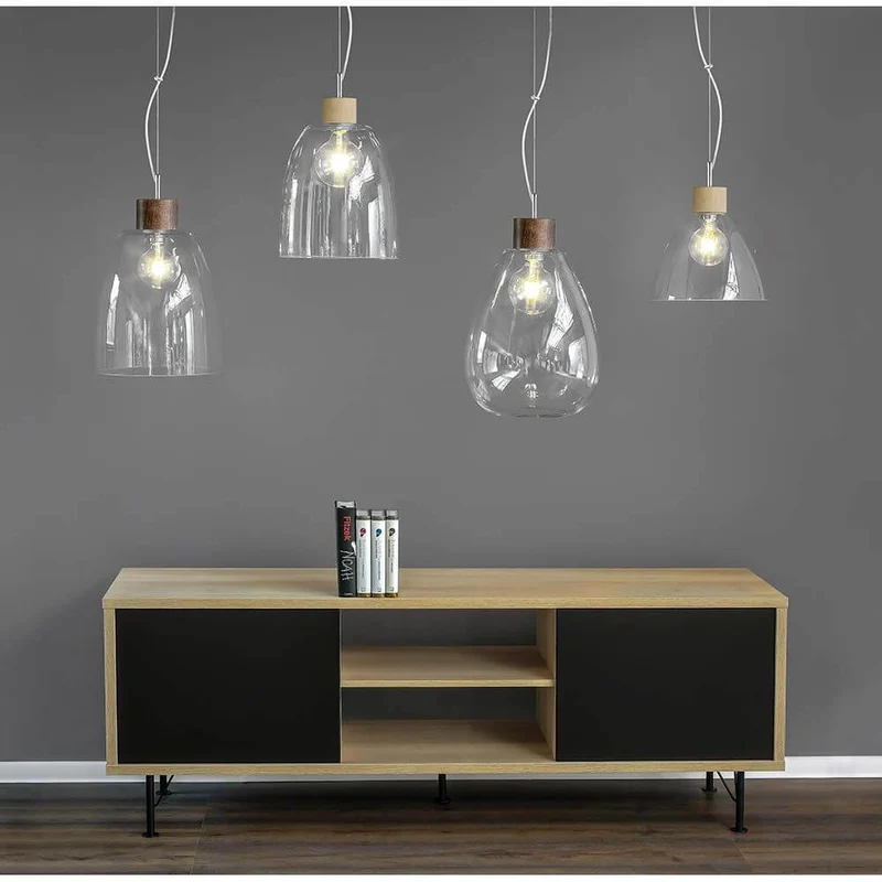 Pendellampe Campana Nussbaum, Transparent