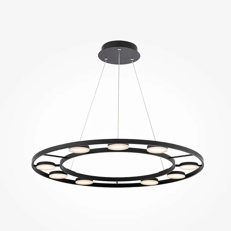 Pendelleuchte – Schwarzes Metall, 63 W LED, Warmweiß, 2800 lm - Fad | Maytoni
