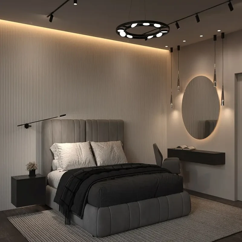 Pendelleuchte – Schwarzes Metall, 63 W LED, Warmweiß, 2800 lm - Fad | Maytoni