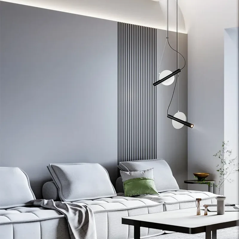 Pendelleuchte – Weißes Metall, LED integriert, Höhe 41 cm - Enigma | Maytoni