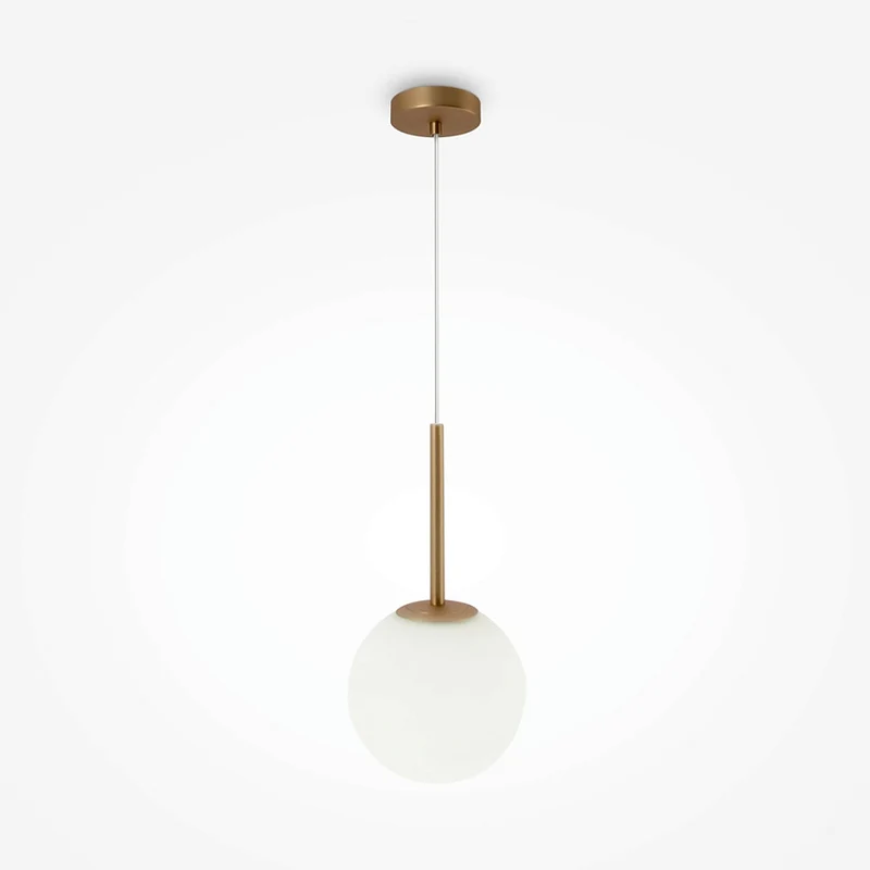 Pendelleuchte – Goldenes Metall, Glaskugel, 20 cm - Basic Form | Maytoni