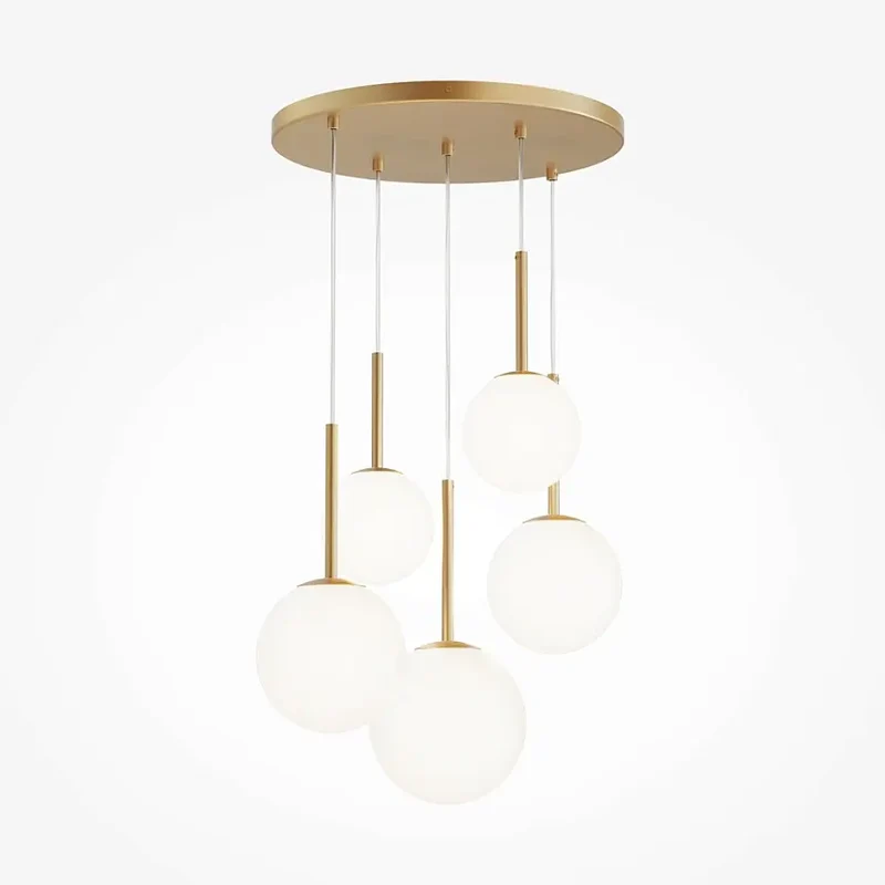 Pendelleuchte – Gold Ton, Glas Pur, Edel Rund - Basic form | Maytoni