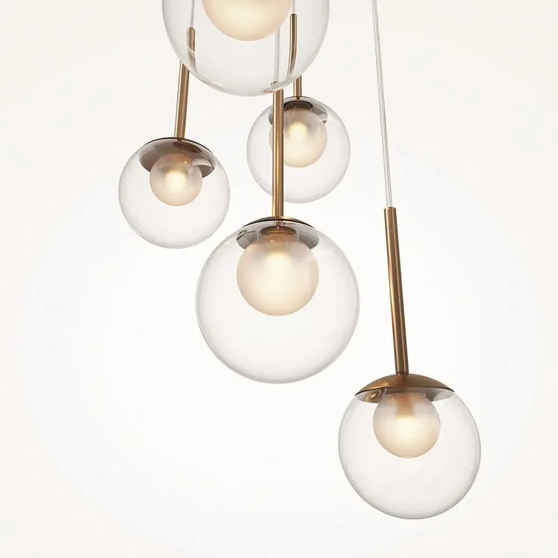 Pendelleuchte – Goldene Farbe, Gläserner Schirm, Runde Form - Basic form | Maytoni