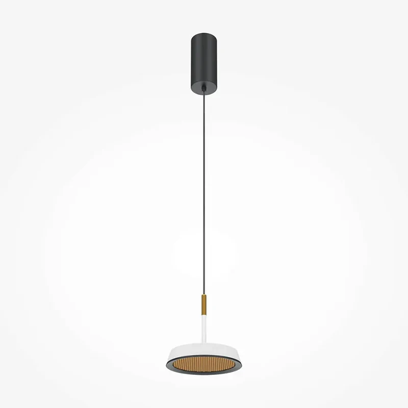 Pendelleuchte – Weiß-Gold Finish, Aluminiumgehäuse, Warmweißes Licht - El | Maytoni