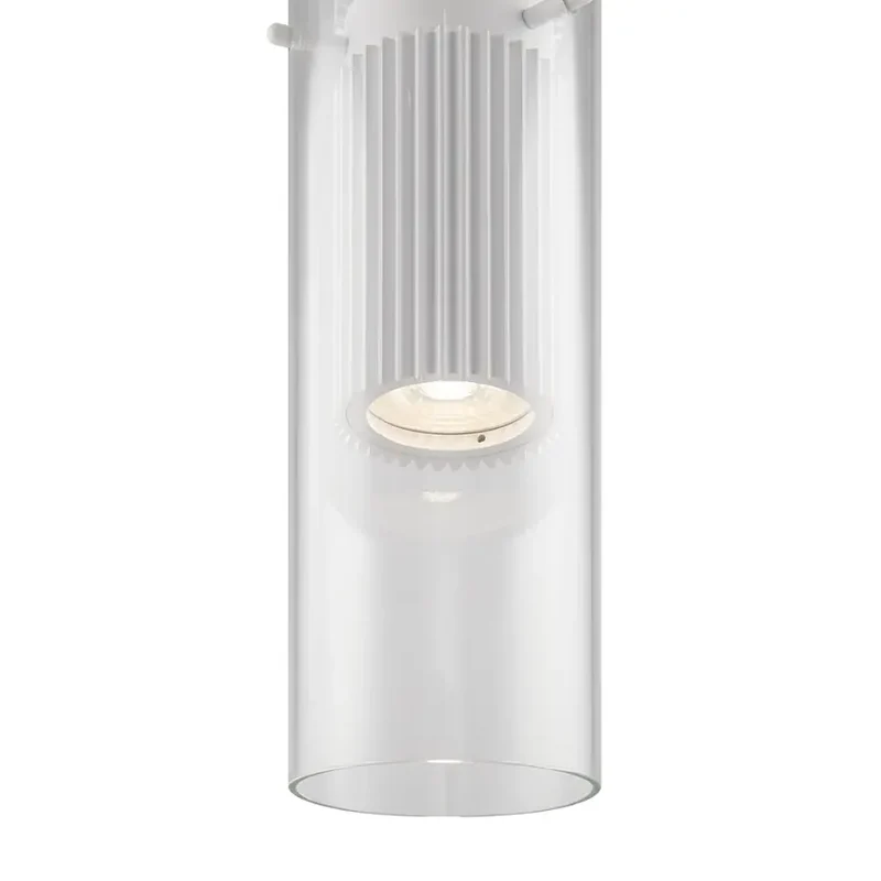 Pendelleuchte – Weißes Aluminium, Schlanke Form, Höhe 170 cm - Dynamics | Maytoni