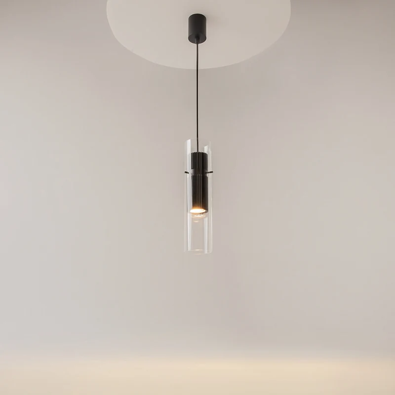 Pendelleuchte – Schwarzes Aluminium, Schlanke Form, Höhe 170 cm - Dynamics | Maytoni