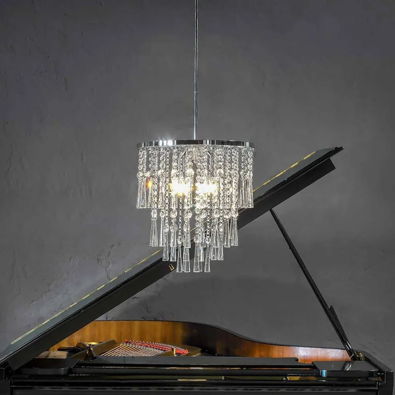 Kronleuchter Luxoria 6-flg. Chrom, Transparent