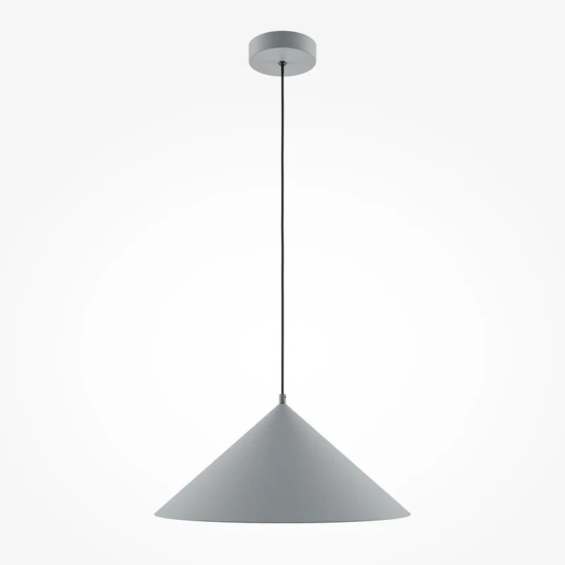 Pendelleuchte – Grauer Metallschirm, Einflammige Ausführung, Variable Höhe - Basic colors | Maytoni
