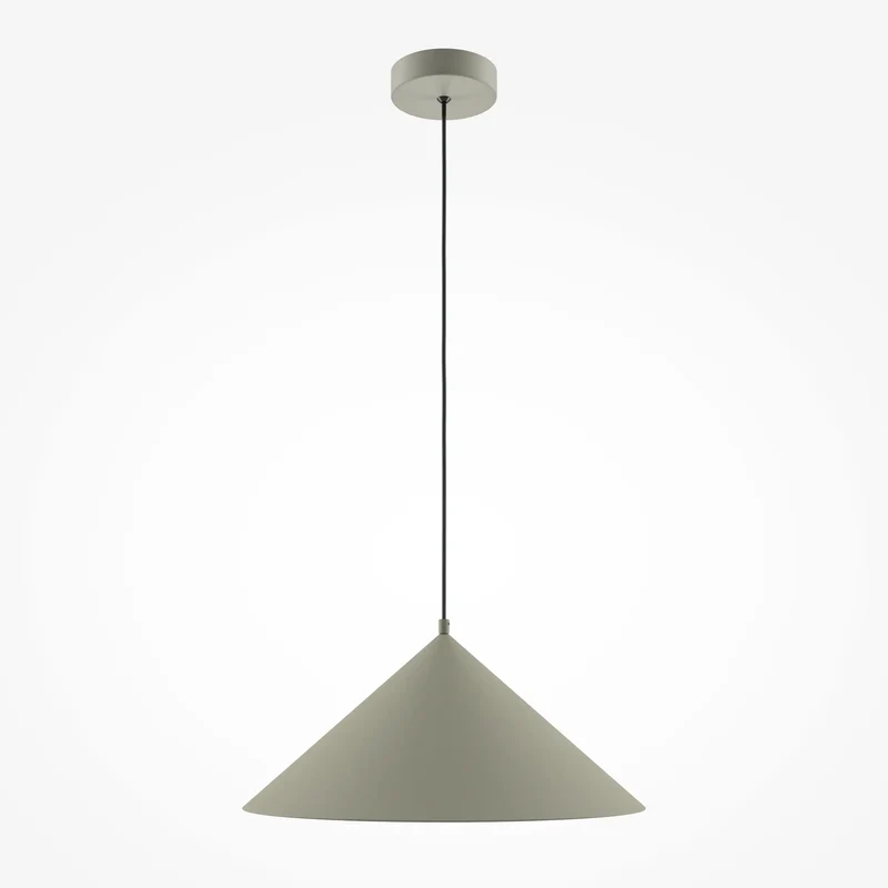 Pendelleuchte – Khakifarbener Metallschirm, Einflammige Ausführung, Variable Höhe - Basic colors | Maytoni
