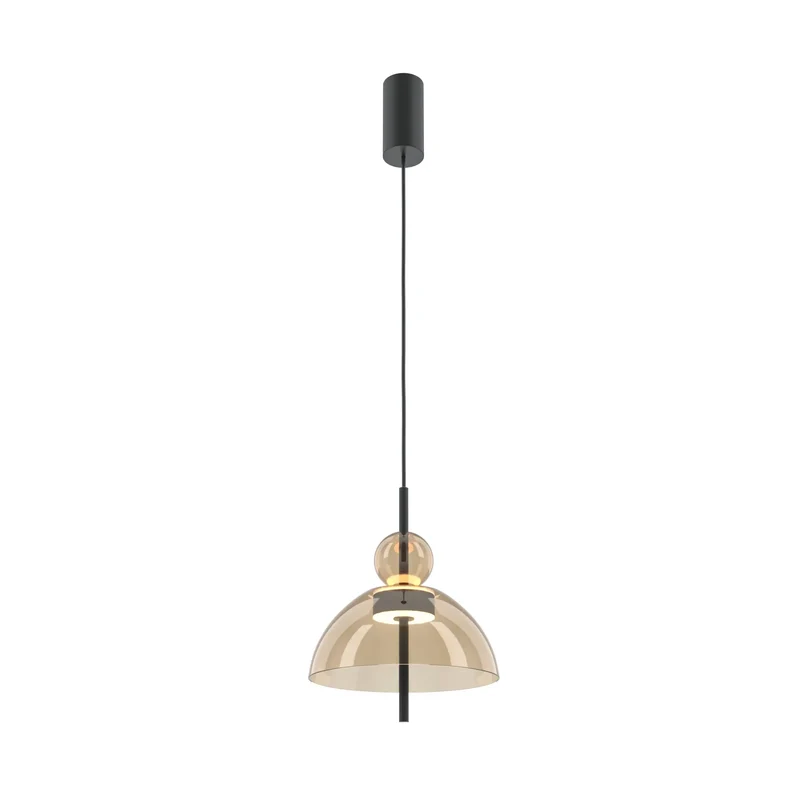 Pendelleuchte – Cognac Glas, Schwarzes Metall, 350 cm Höhe - Bangkok | Maytoni