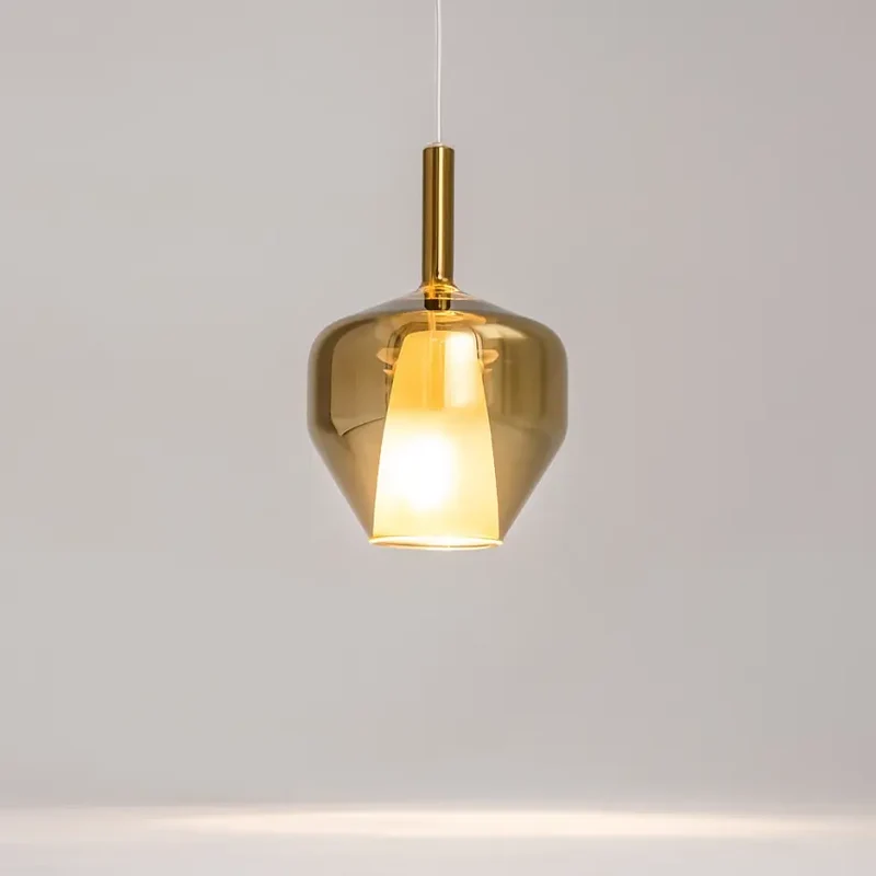 Pendelleuchte – Schwarzes Metall, 60 W E27, Goldglas, Höhe 334 cm - Duality | Maytoni