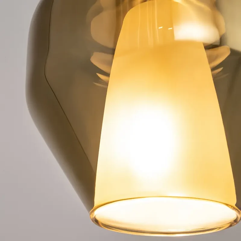 Pendelleuchte – Schwarzes Metall, 60 W E27, Goldglas, Höhe 334 cm - Duality | Maytoni