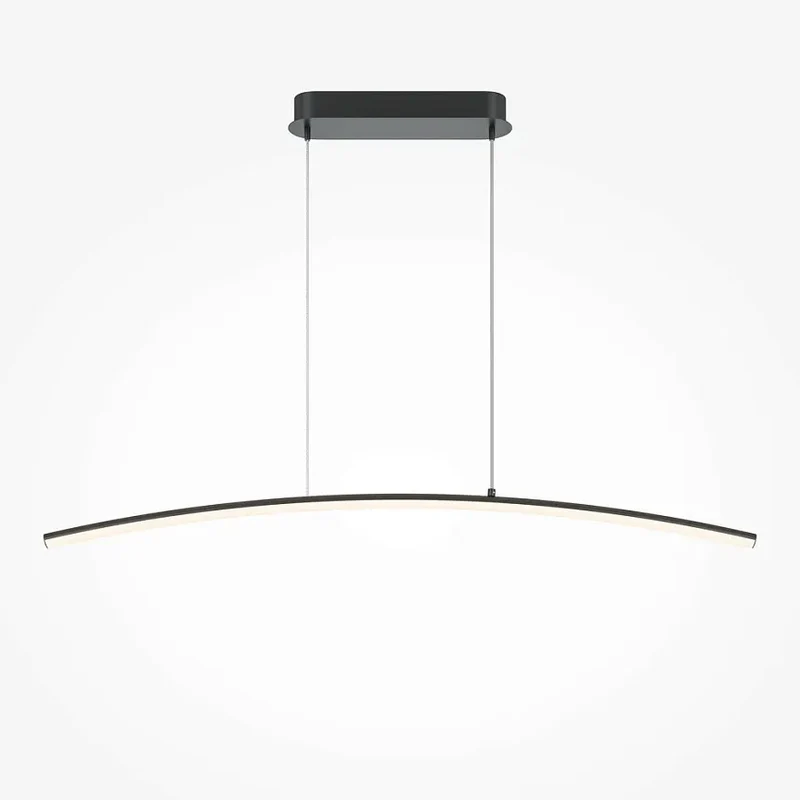 Pendelleuchte – Schwarze Optik, aus Metall, 306 cm hoch - Curve | Maytoni
