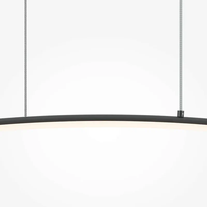 Pendelleuchte – Schwarze Optik, aus Metall, 306 cm hoch - Curve | Maytoni