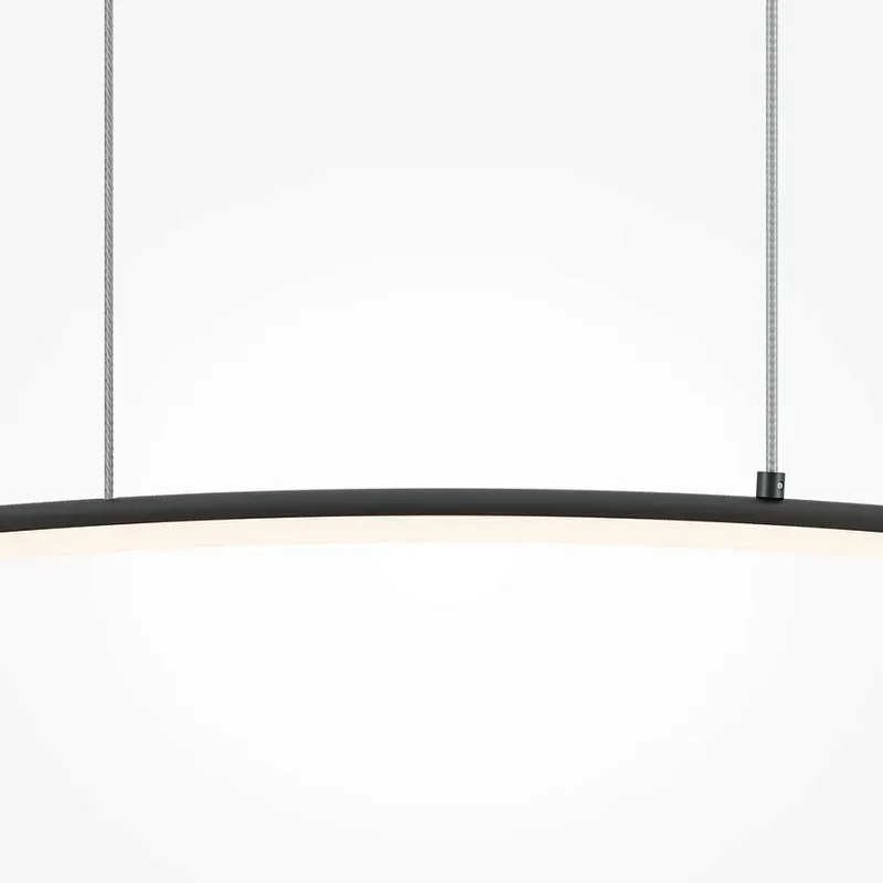 Pendelleuchte – Schwarze Optik, aus Metall, 306 cm hoch - Curve | Maytoni