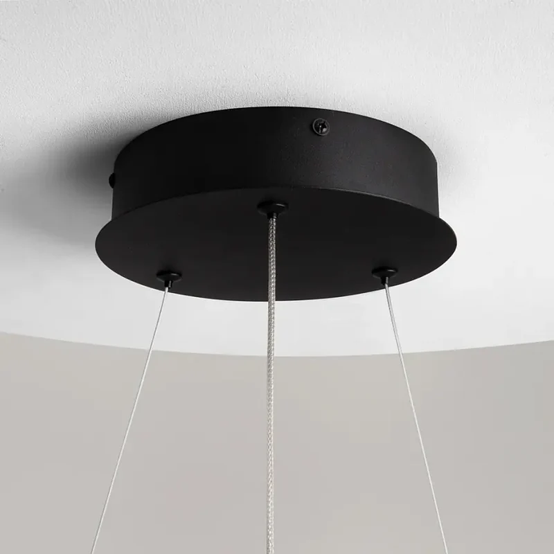 Pendelleuchte – Schwarze Optik, 60 cm Ring, 326 cm Höhe - Curve | Maytoni