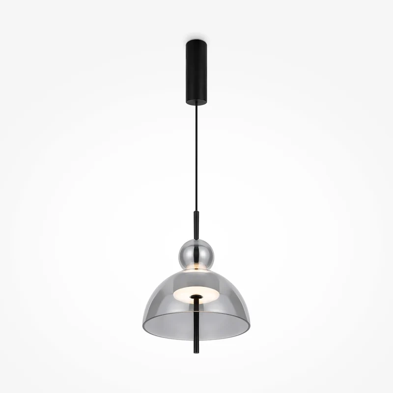 Pendelleuchte – Klares Glas, Schwarzes Metall, 350 cm Höhe - Bangkok | Maytoni