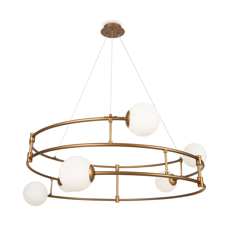 Pendelleuchte – Bronze Ton, Metall Rahmen, Glas Kugeln - Balance | Maytoni