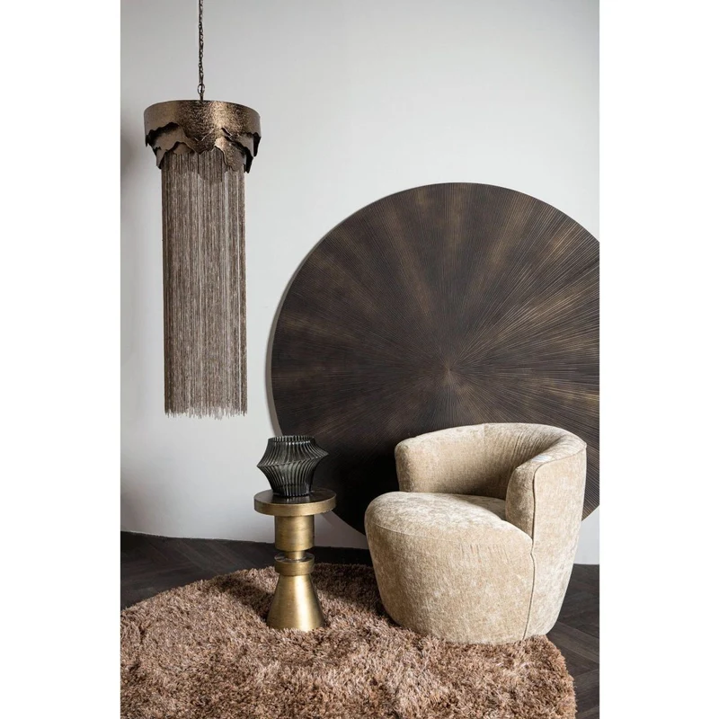 Pendelleuchte – Aluminiumkonstruktion, Gegossene Kettenelemente, Markantes Design – Lucass | PTMD
