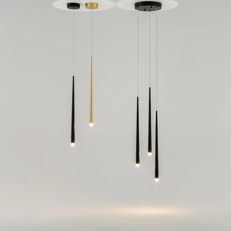 Pendelleuchte – Schwarzes Aluminium, 6 W LED, Einstellbare Farbtemperatur, Höhe 219.3 cm - Cascade | Maytoni