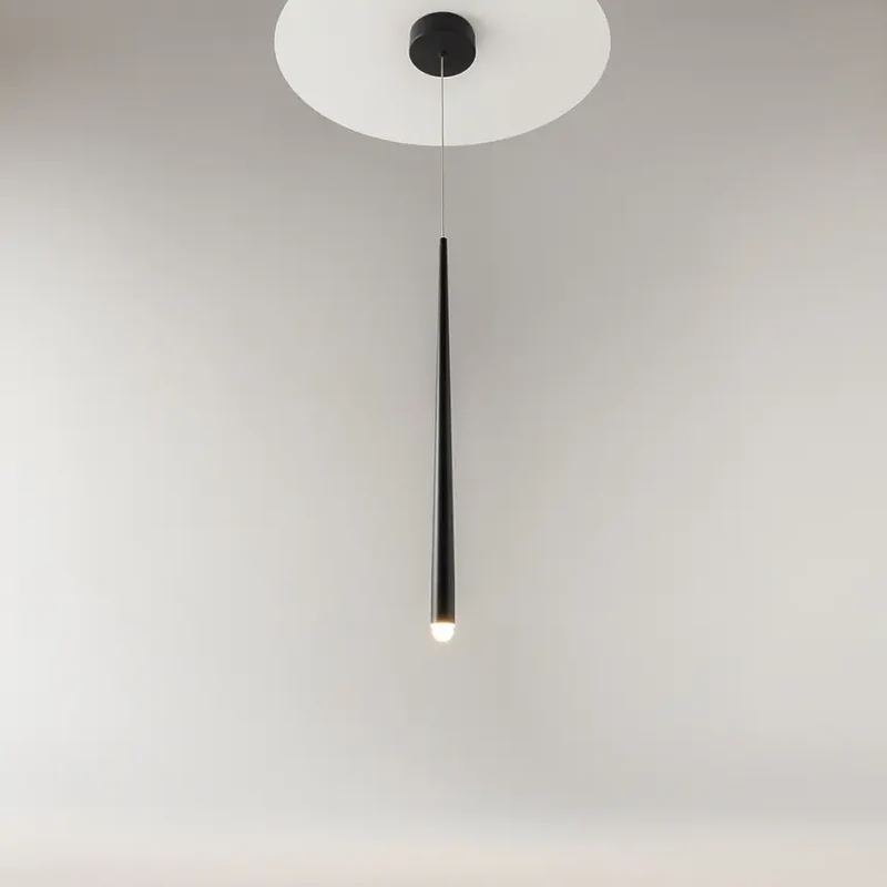 Pendelleuchte – Schwarzes Aluminium, 6 W LED, Einstellbare Farbtemperatur, Höhe 219.3 cm - Cascade | Maytoni