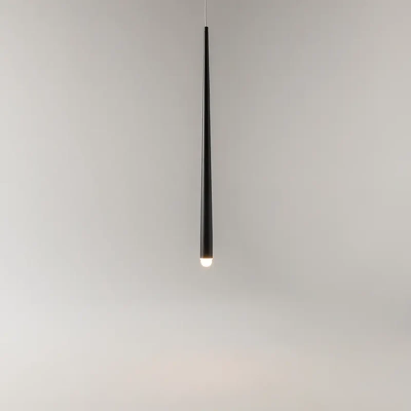 Pendelleuchte – Schwarzes Aluminium, 6 W LED, Einstellbare Farbtemperatur, Höhe 219.3 cm - Cascade | Maytoni