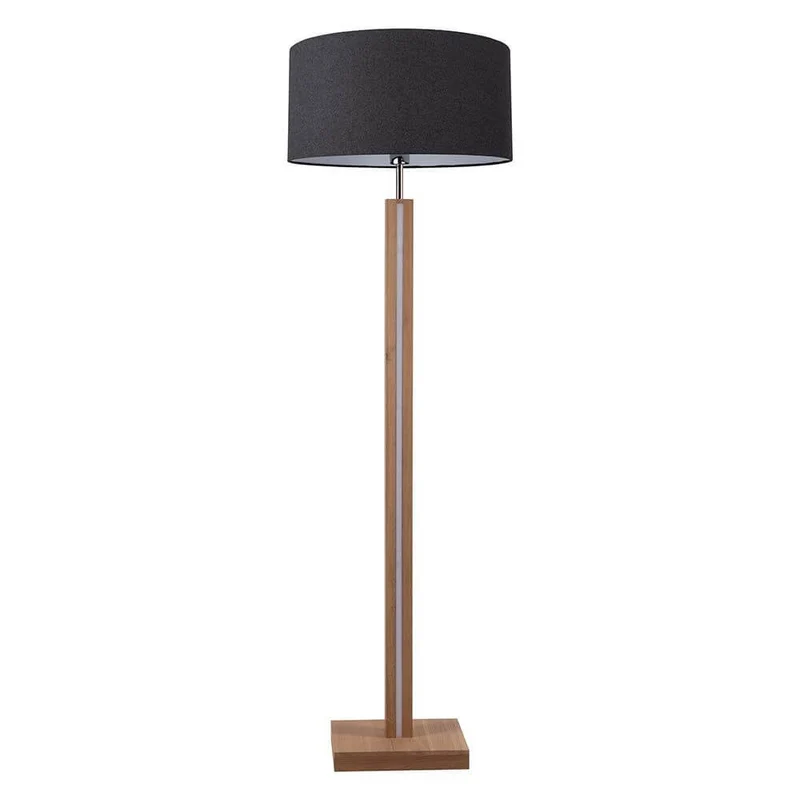 LED Stehlampe Asseto 3350lm Eiche-Geölt, Schwarz