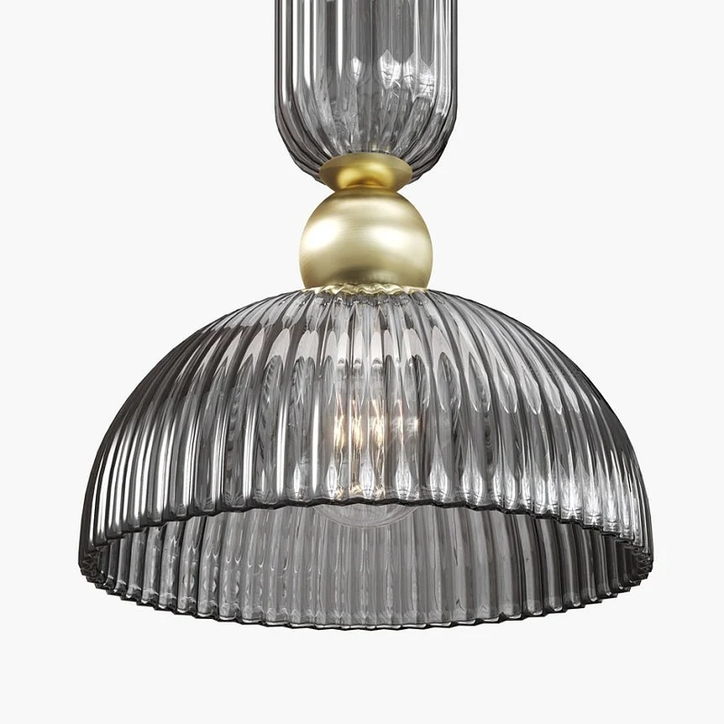 Pendelleuchte – Gold Ton, Graues Glas, 60 W - Antic | Maytoni