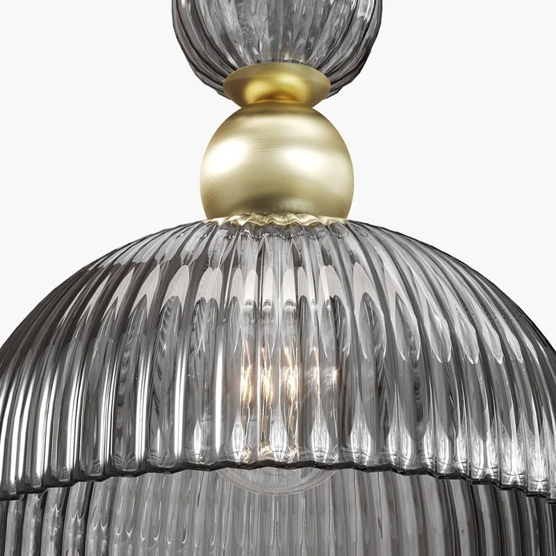 Pendelleuchte – Gold Ton, Graues Glas, 60 W - Antic | Maytoni
