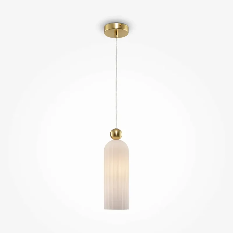 Pendelleuchte – Weißes Glas, Gold Akzente, 180 cm Höhe - Antic | Maytoni
