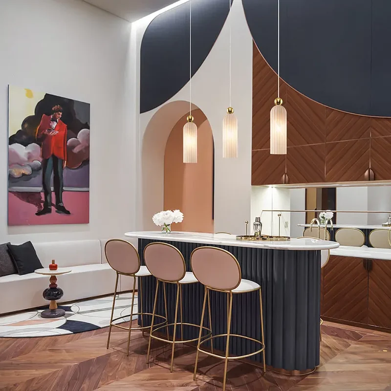 Pendelleuchte – Weißes Glas, Gold Akzente, 180 cm Höhe - Antic | Maytoni