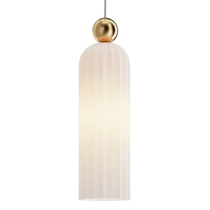 Pendelleuchte – Weißes Glas, Gold Akzente, 180 cm Höhe - Antic | Maytoni