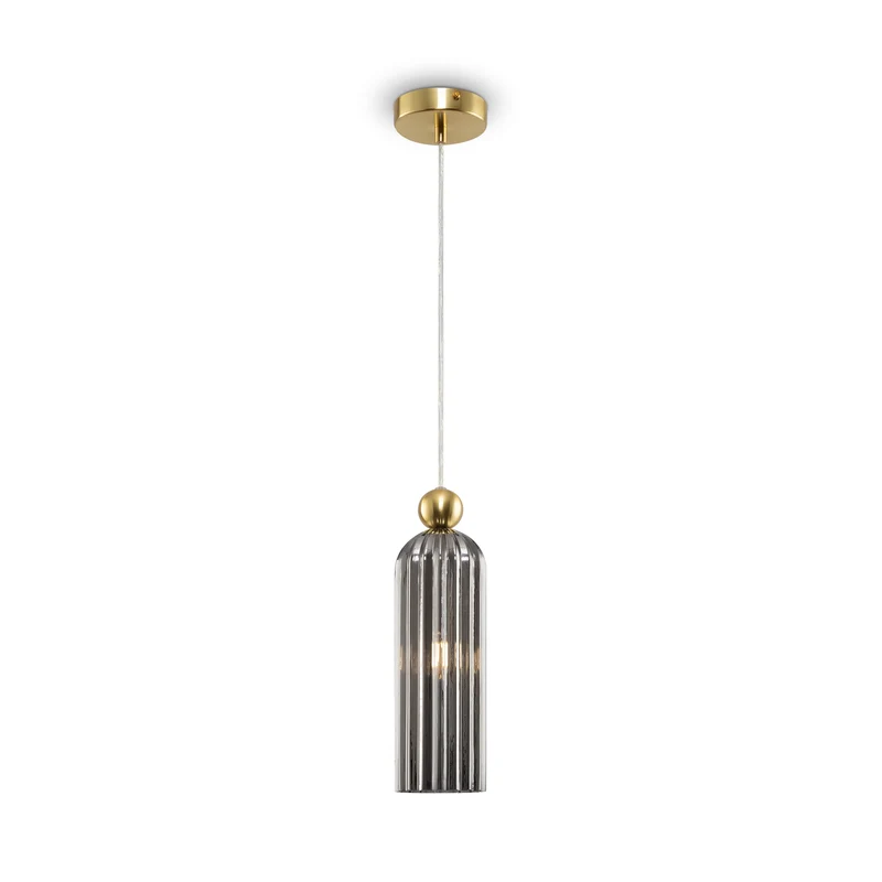 Pendelleuchte – Graues Glas, Gold Akzente, 180 cm Höhe - Antic | Maytoni