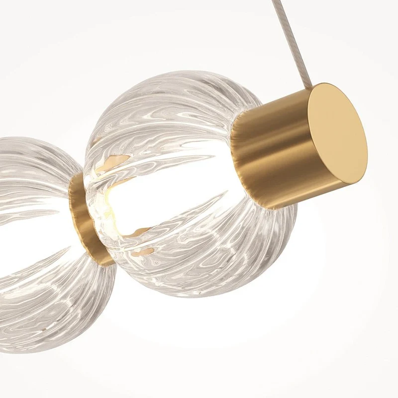 Pendelleuchte – Gold Optik, Glas Design, 80 cm - Amulet | Maytoni
