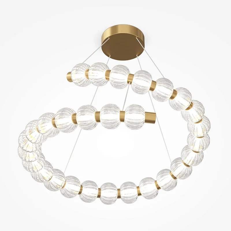 Pendelleuchte – Gold Optik, Glas Design, 80 cm - Amulet | Maytoni