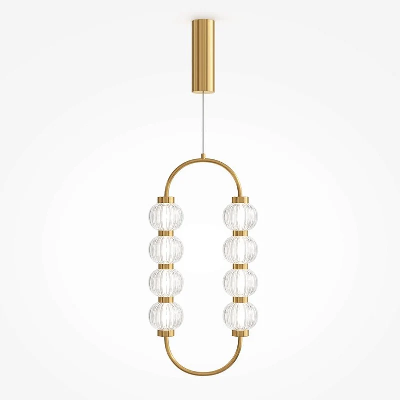Pendelleuchte – Goldmetall, Schlankes Glas, 28 cm - Amulet | Maytoni