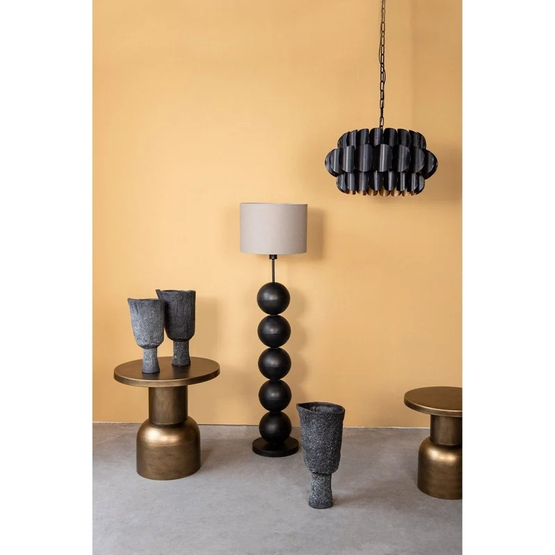 Pendelleuchte – Mattschwarzes Metall, Geschichtete Struktur, Minimalistisches Design - Terrin | PTMD
