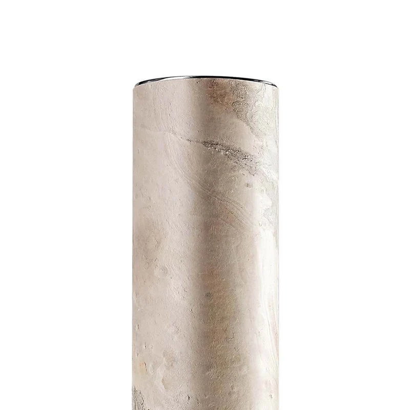 LED Stehleuchte Columna aus Stein Weißperle