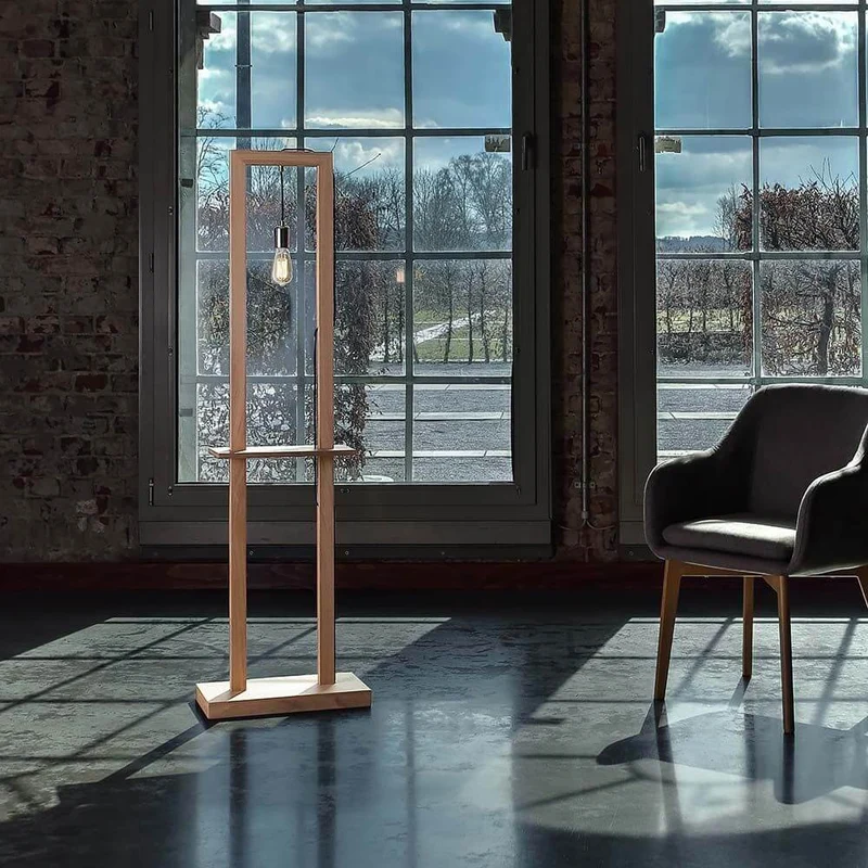 Stehlampe Monopod Eiche-Geölt