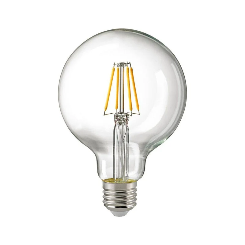 Glühbirne – Klares Glas, extra warmweiß, LED dimmbar - G95 | Sigor
