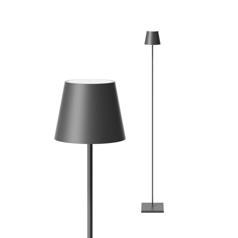 Akku-Stehleuchte - Alu-Korpus, USB-C-Ladung, warme Töne - Nuindie | Sigor