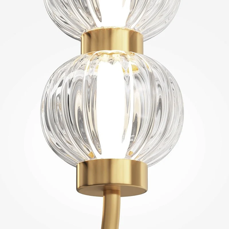 Wandleuchte – Goldmetall, Glasschirm, 61 cm Höhe - Amulet | Maytoni