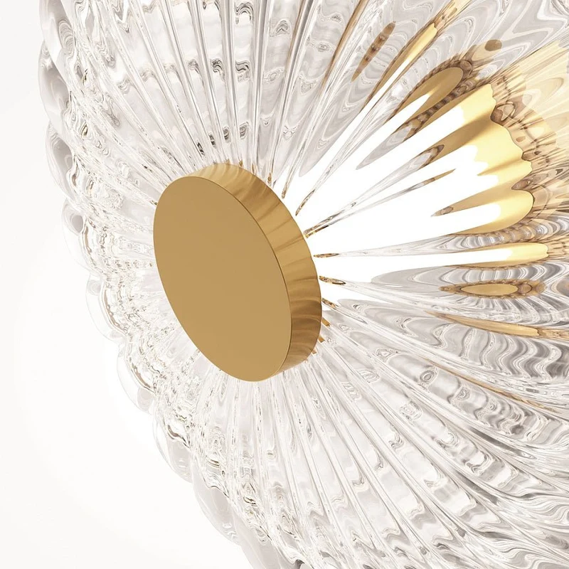 Wandleuchte – Goldmetall, Glasschirm, 61 cm Höhe - Amulet | Maytoni