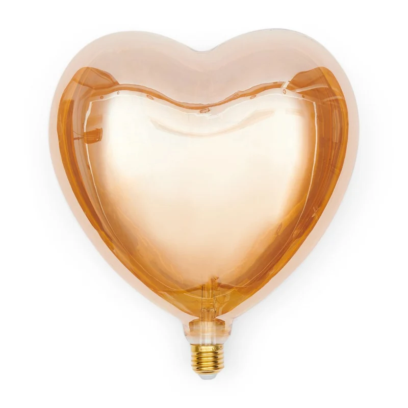 LED-Glühbirne aus Glas, Transparent, 24×10,5×26 cm – Lovely Heart | Rivièra Maison