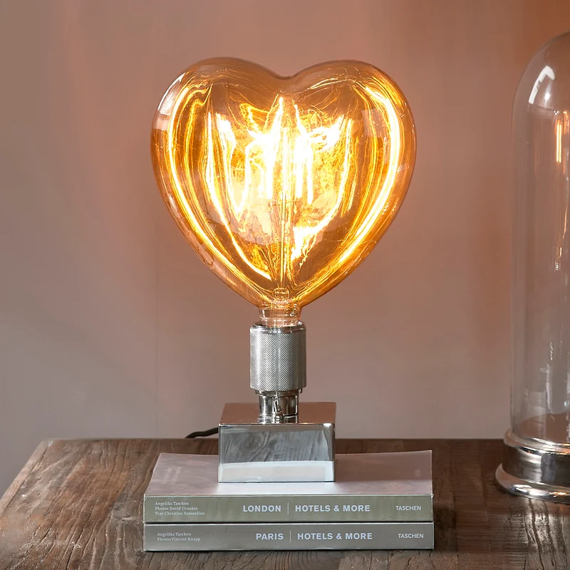 LED-Glühbirne aus Glas, Transparent, 24×10,5×26 cm – Lovely Heart | Rivièra Maison