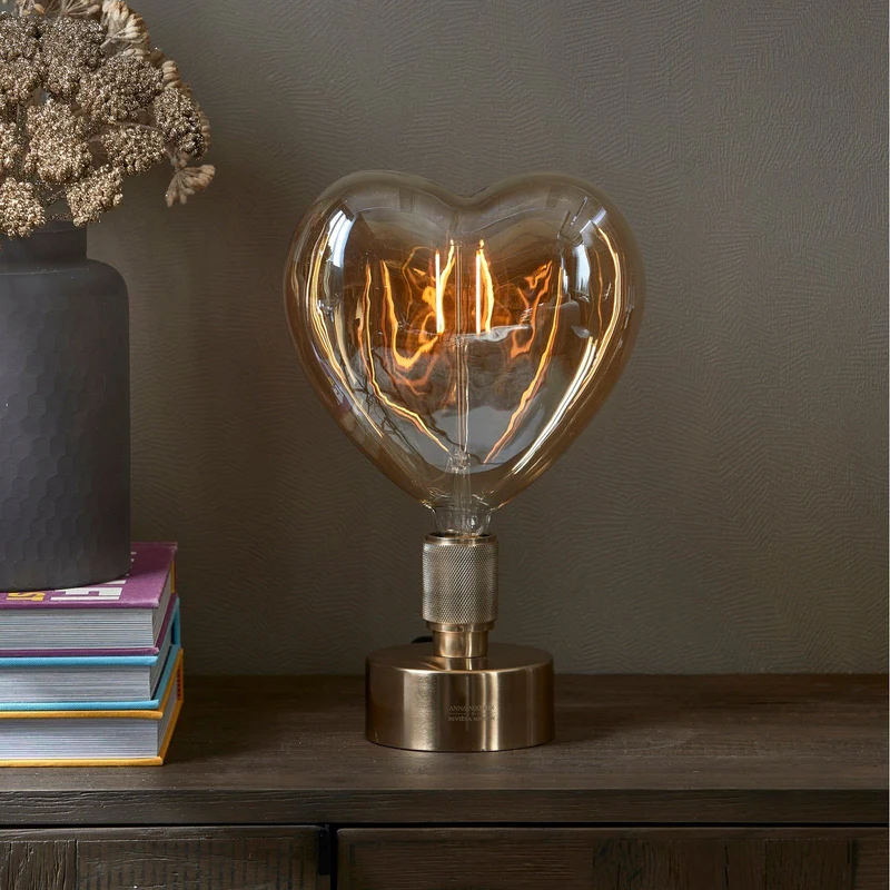 LED-Glühbirne aus Glas, Transparent, 24×10,5×26 cm – Lovely Heart | Rivièra Maison