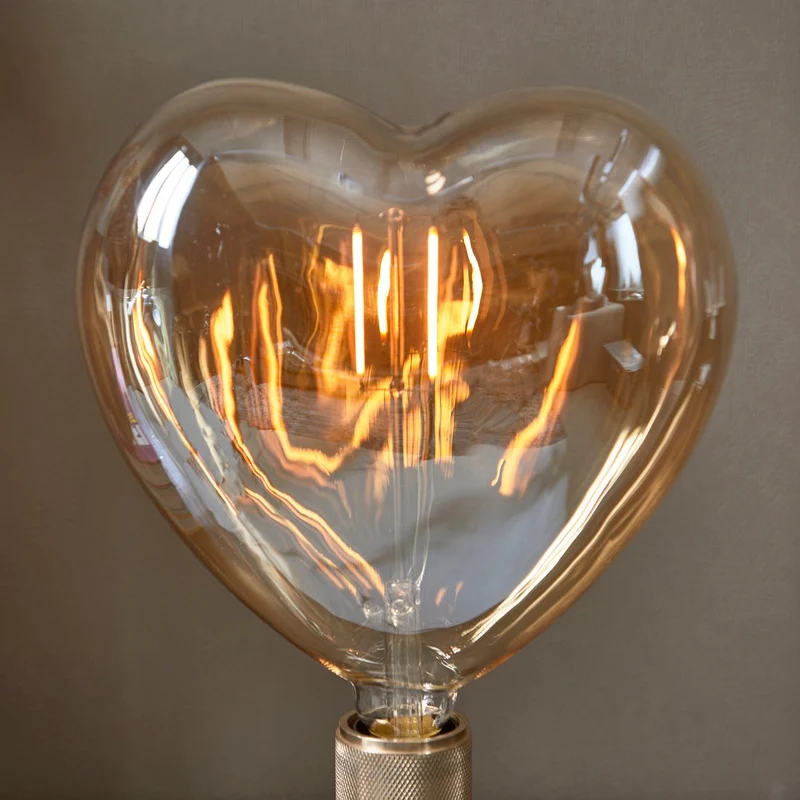 LED-Glühbirne aus Glas, Transparent, 24×10,5×26 cm – Lovely Heart | Rivièra Maison