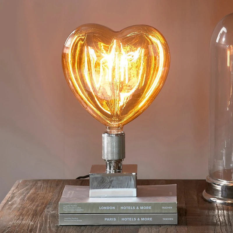 LED-Glühbirne aus Glas, Transparent, 24×10,5×26 cm – Lovely Heart | Rivièra Maison