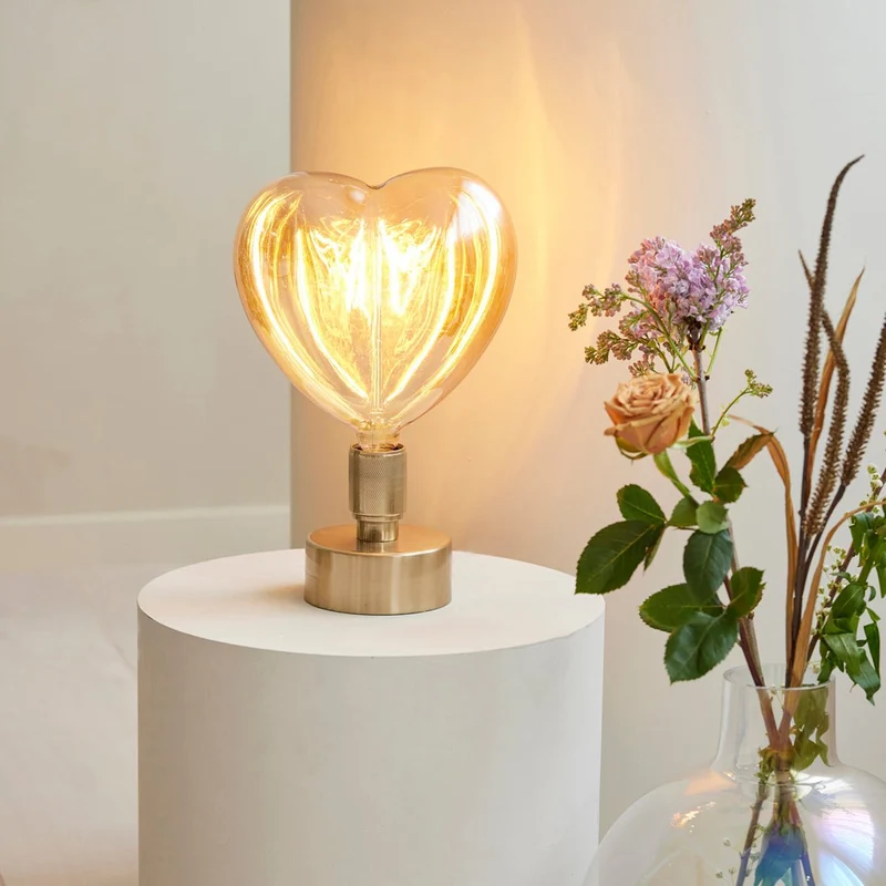 LED-Glühbirne aus Glas, Transparent, 24×10,5×26 cm – Lovely Heart | Rivièra Maison